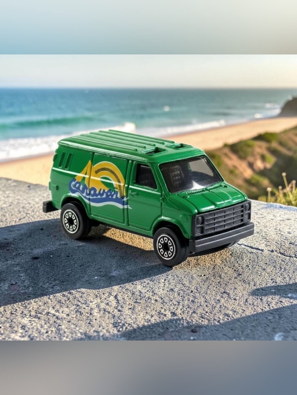 Kidco Ford Econoline Off-Road Van Late-1970s E-Series Green Die-Cast 1:64 Toy. T
